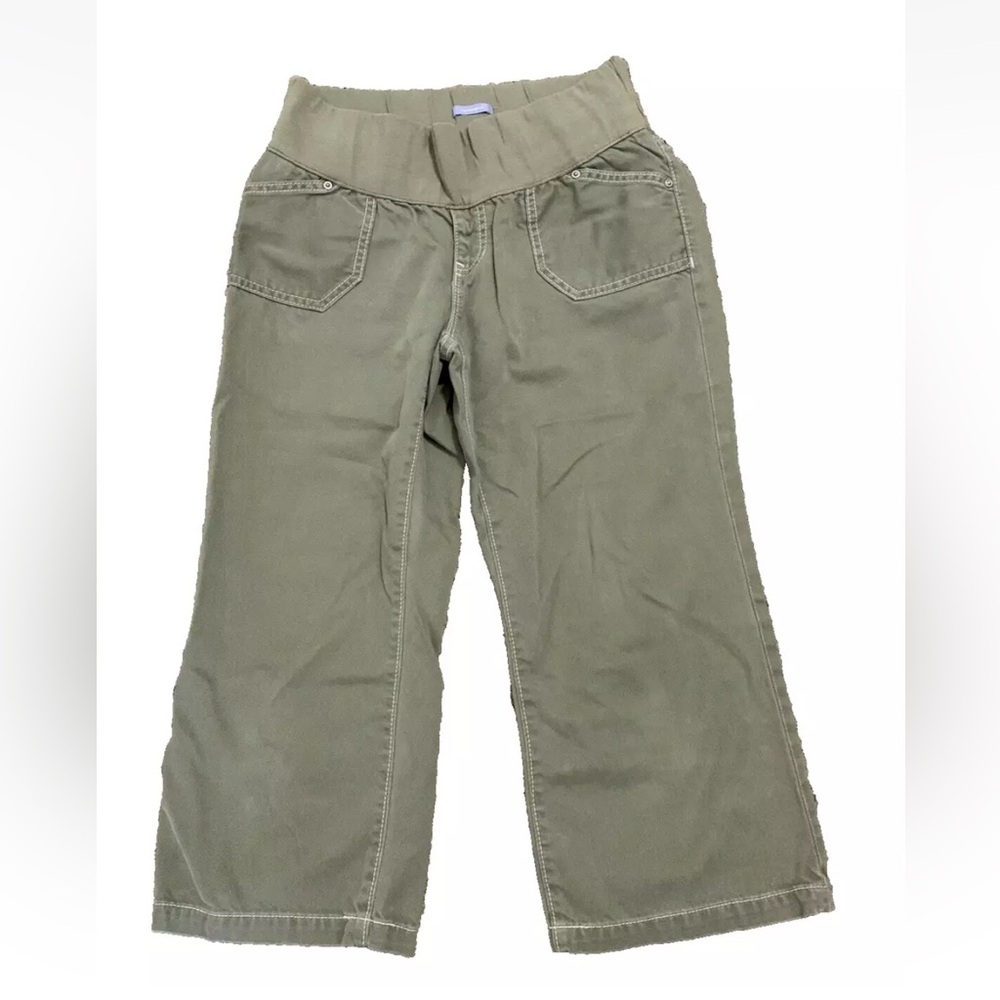 Gap Maternity Green Denim Capris 6